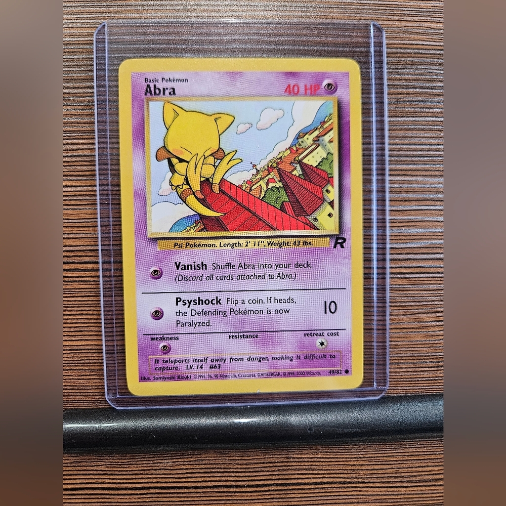 Pokemon Abra 49/82 Team Rocket Pokemon Card
